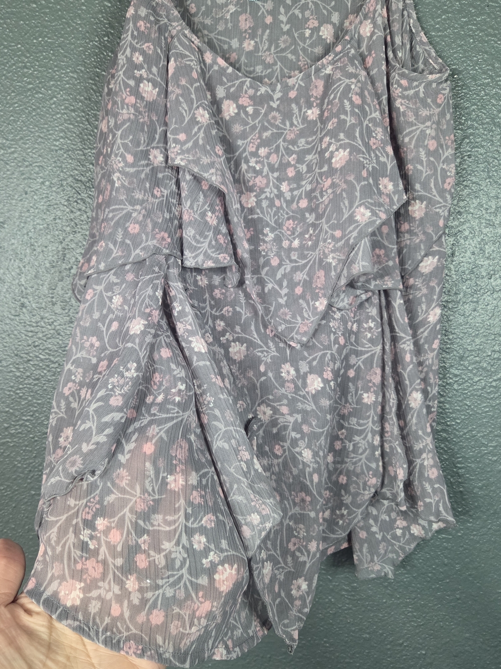 Maurices Womens Sz Large Tiered Tank Top Cami Ruffle Boho Cottage Core Romantic - Picture 5 of 10